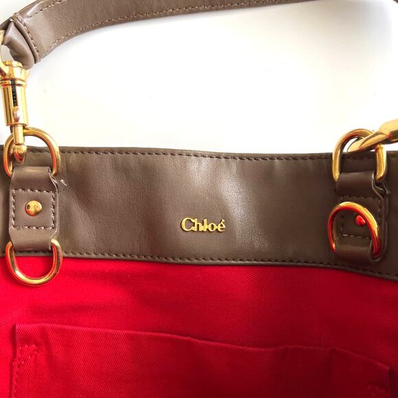 Chloe Dark Brown Leather Crossbody Bag with Gold Accents - Picture 9 of 16